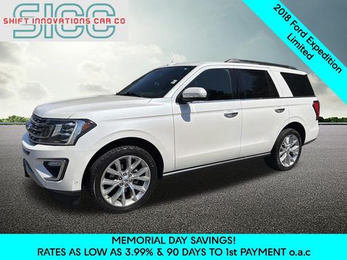 White Platinum Metallic Tri-Coat 2018 Ford Expedition Limited