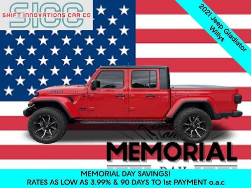 Firecracker Red Clearcoat 2021 Jeep Gladiator Willys 4x4