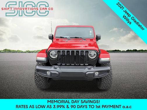 Firecracker Red Clearcoat 2021 Jeep Gladiator Willys 4x4