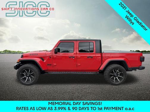 Firecracker Red Clearcoat 2021 Jeep Gladiator Willys 4x4