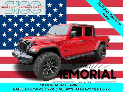 Firecracker Red Clearcoat 2021 Jeep Gladiator Willys 4x4