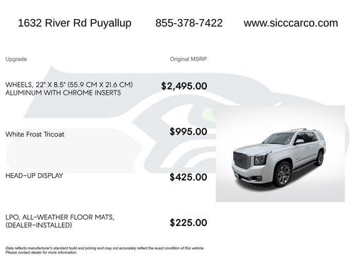 White Frost Tricoat 2016 GMC Yukon Denali