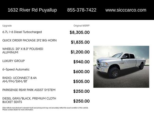 Bright Silver Metallic Clearcoat 2015 RAM 2500 Big Horn