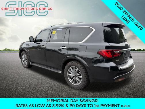 Black 2020 INFINITI QX80 Luxe