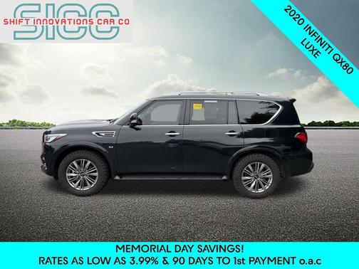 Black 2020 INFINITI QX80 Luxe