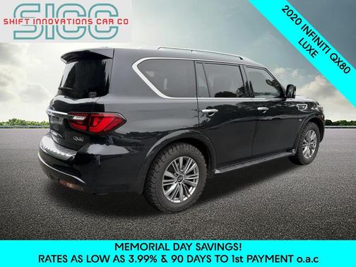 Black 2020 INFINITI QX80 Luxe