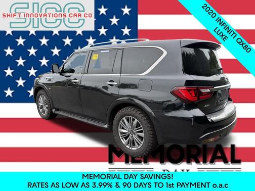 Black 2020 INFINITI QX80 Luxe
