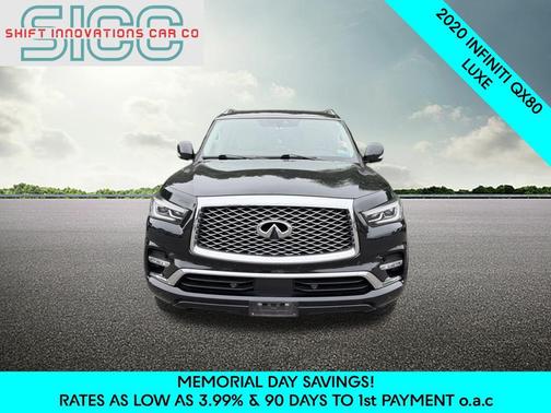 Black 2020 INFINITI QX80 Luxe