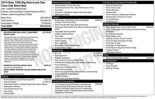 2019 RAM 1500 Big Horn