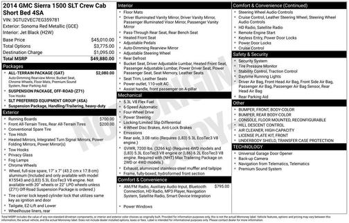 2014 GMC Sierra 1500 SLT