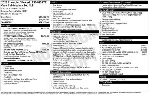 2023 Chevrolet Silverado 2500 LTZ