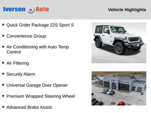 Bright White Clearcoat 2026 Jeep Wrangler Sport