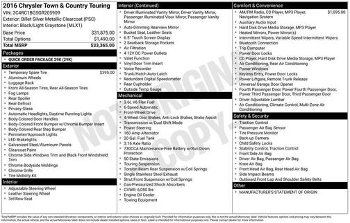 2016 Chrysler Town & Country Touring