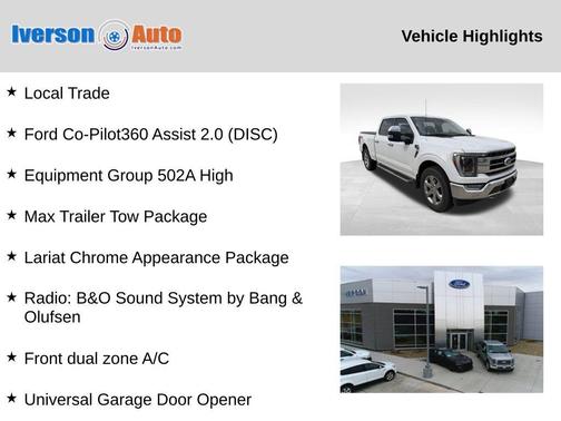Oxford White 2022 Ford F-150 Lariat