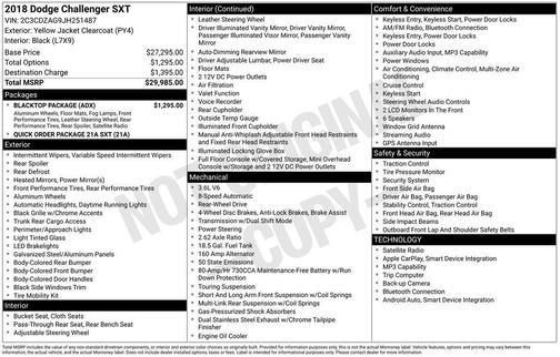 2018 Dodge Challenger SXT