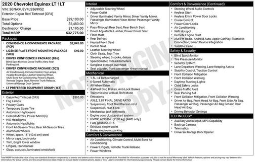 Cajun Red Tintcoat 2020 Chevrolet Equinox 1LT
