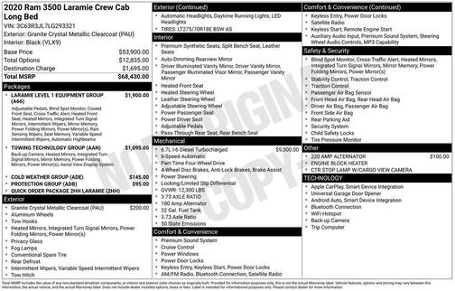 2020 RAM 3500 Laramie