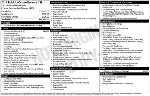 2017 Buick LaCrosse Essence