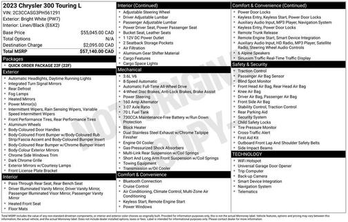 2023 Chrysler 300 Touring L