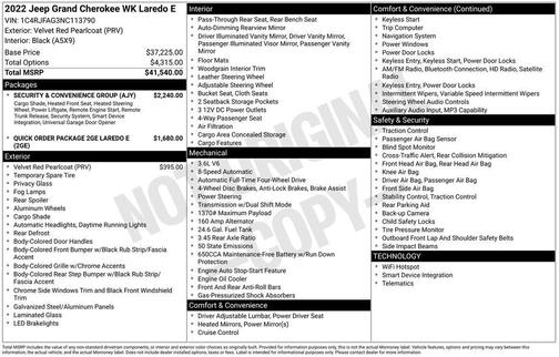 2022 Jeep Grand Cherokee WK Laredo