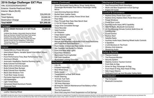 2016 Dodge Challenger SXT