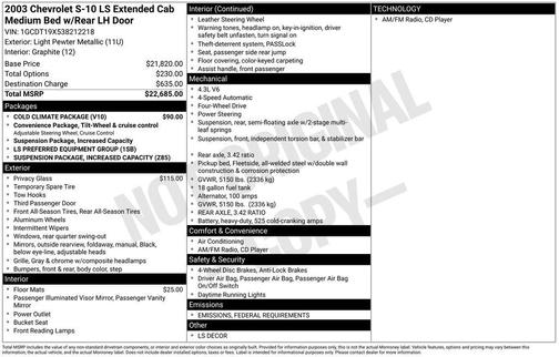2003 Chevrolet S-10 LS