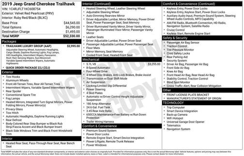 2019 Jeep Grand Cherokee Trailhawk