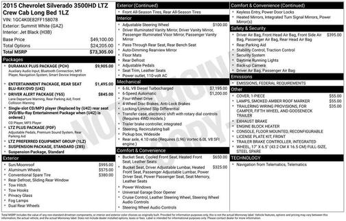2015 Chevrolet Silverado 3500 LTZ