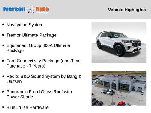 Space White Metallic 2026 Ford Explorer Tremor