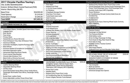 2017 Chrysler Pacifica Touring-L