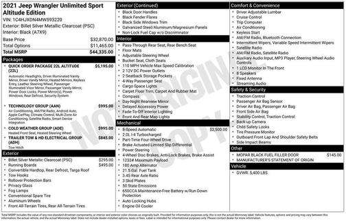 2021 Jeep Wrangler Unlimited Sport Altitude