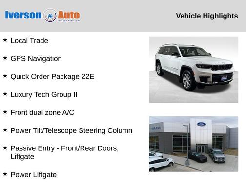 Bright White Clearcoat 2022 Jeep Grand Cherokee L Limited