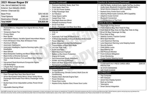 2021 Nissan Rogue SV