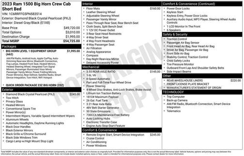 2023 RAM 1500 Big Horn