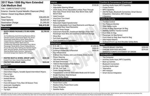 2017 RAM 1500 Big Horn