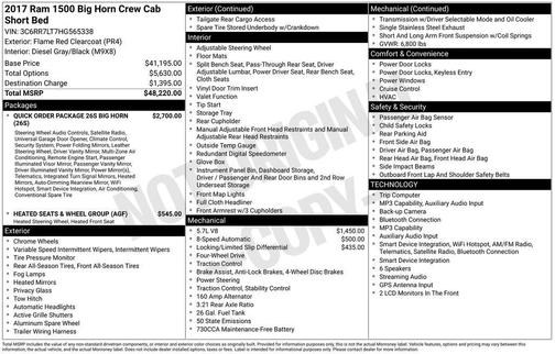 Flame Red Clearcoat 2017 RAM 1500 Big Horn