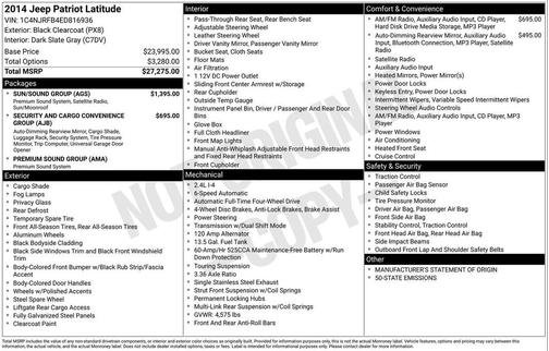 2014 Jeep Patriot Latitude