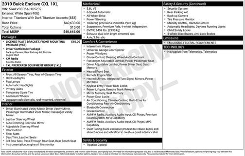 2010 Buick Enclave 1XL