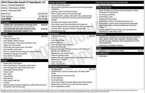 2010 Chevrolet Aveo 5 LT