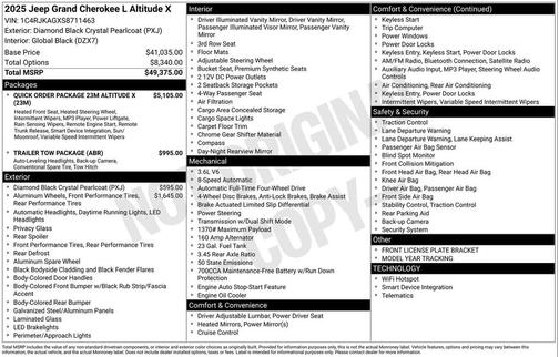 2025 Jeep Grand Cherokee L Altitude
