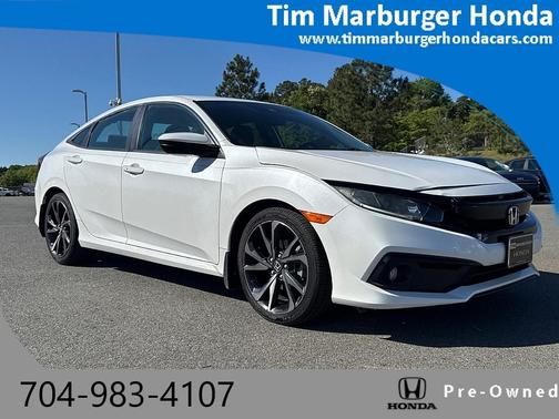 Platinum White Pearl 2020 Honda Civic Sport