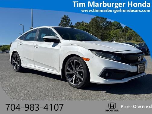 Platinum White Pearl 2020 Honda Civic Sport
