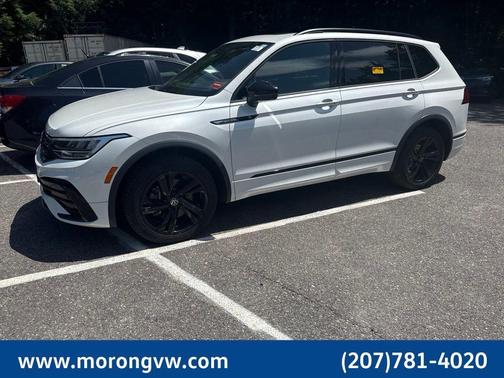 Opal White Pearl Effect 2023 Volkswagen Tiguan 2.0T SE R-Line Black