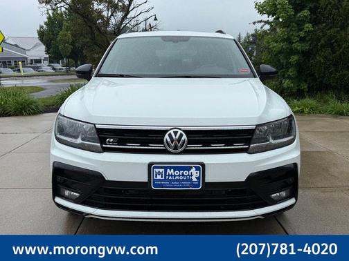 Pure White 2020 Volkswagen Tiguan 2.0T SE R-Line Black