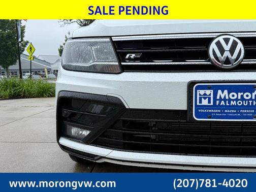 Pure White 2020 Volkswagen Tiguan 2.0T SE R-Line Black