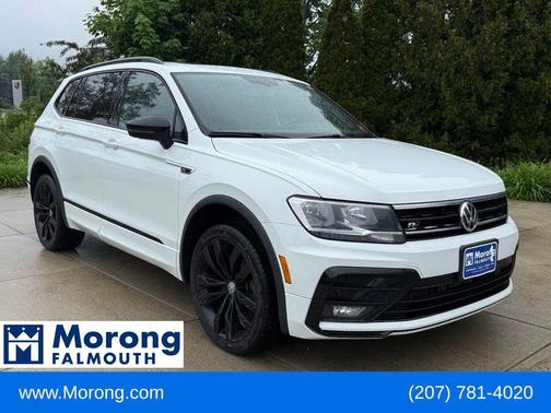 Pure White 2020 Volkswagen Tiguan 2.0T SE R-Line Black