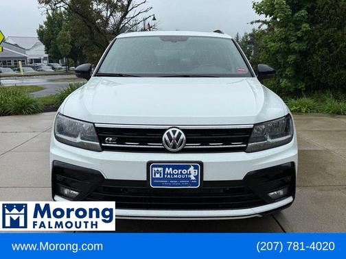 Pure White 2020 Volkswagen Tiguan 2.0T SE R-Line Black