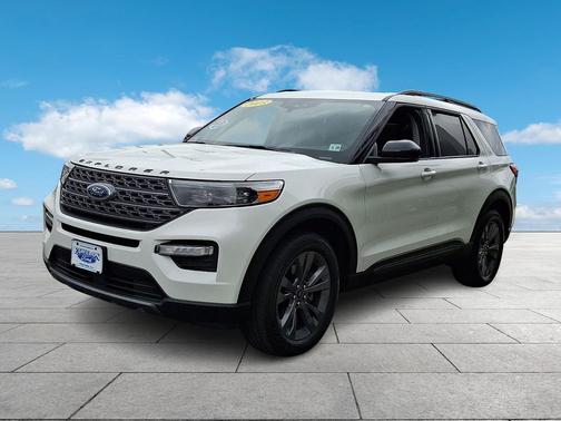 Star White Metallic Tri-Coat 2023 Ford Explorer XLT