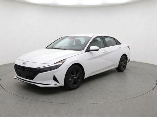 Lunar White 2023 Hyundai ELANTRA HEV Blue