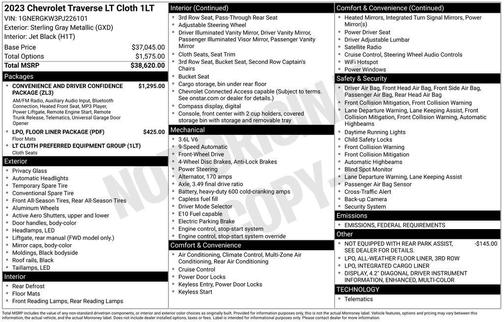 2023 Chevrolet Traverse LT Cloth